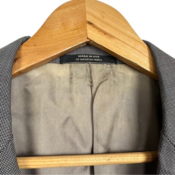 Hart Schaffner & Marx Berk’s Norwin Crosshatch Lined Sports Coat Blazer Gray 44R - Picture 12 of 13
